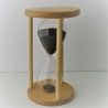 Sanduhr 45 Min. 15 cm Schwarz, Buchenholz