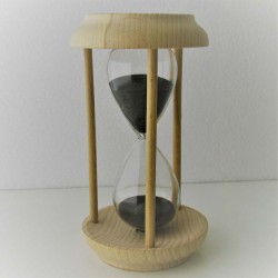 Sanduhr 45 Min. 16.5 cm Schwarz, Buchenholz