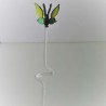 Glas Orchideenstab 43cm Schmetterling gelb - grün