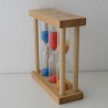Sanduhr 3 - 5 - 7 min.  9 cm zylindrisch Sanduhr im Buchenholz Gestell Sanduhr 3 - 5 - 7 min.  9 cm zylindrisch Sanduhr im Buchenholz Gestell