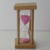 Sanduhr 5 min 9 cm Rosa, Sanduhr im Buchenholz Natur