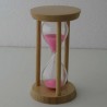 Sanduhr 3 Min. 9.5 cm Buchenholzrahmen rund
