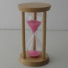 Sanduhr 3 Min. 9.5 cm Buchenholzrahmen rund