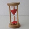 Sanduhr 10 Min. 9 cm Rot, Buchenholz rahmen rund Sanduhr 10 Min. 9 cm Rot, Buchenholz rahmen rund