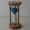 Sanduhr 10 Min. 09 cm Hellblau, Buchenholz rahmen rund Sanduhr 10 Min. 09 cm Hellblau, Buchenholz rahmen rund