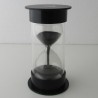 Sanduhr 10 Sekunden 12 cm Schwarz, zylindrisch in Kunststoff röhre