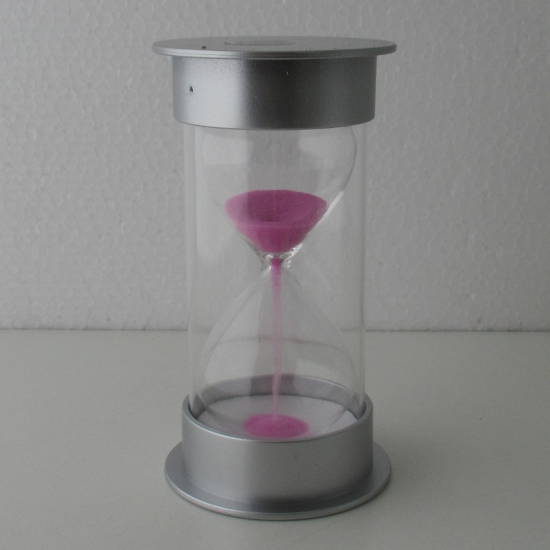 Sanduhr 15 Sek. 12 cm Rosa, in Kunststoff röhre