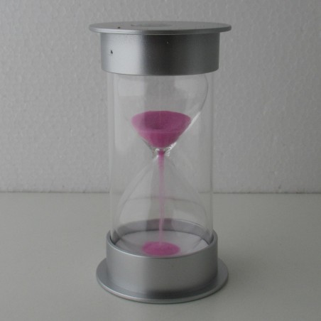 Sanduhr 15 Sek. 12 cm Rosa, in Kunststoff röhre