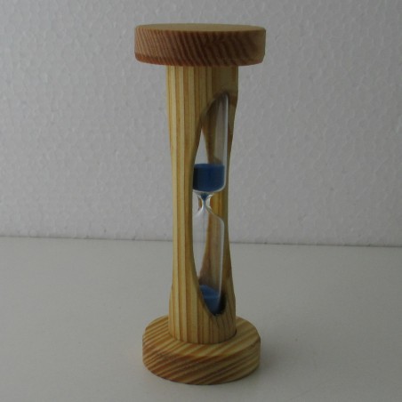 Sanduhr 10 Sekunden 113mm zylindrisch Glas in  Tannenholz