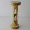 Sanduhr 15 Sek. 113mm Schwarz, zylindrisch Glas in Tannenholz