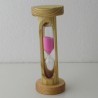 Sanduhr 2 Min. 113mm zylindrisch Glas im Tannenholz