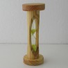 Sanduhr 3 Min. 113 mm zylindrisch Glas im Tannenholz