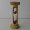 Sanduhr 4 min 11.3 cm Rot, Sanduhr im Tannenholz