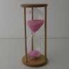 Sanduhr 15 Sek. 12.5 cm Rosa, IN HOLZGESTELL BUCHE