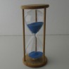 Sanduhr 2 Min. 13 cm Hellblau, IM HOLZGESTELL BUCHE