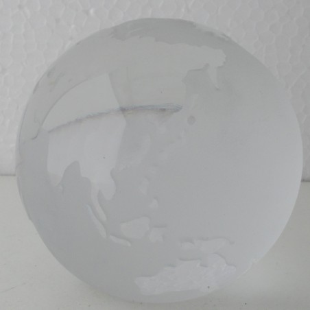 Glas Weltkugel 60mm klar - sandgestrahlt