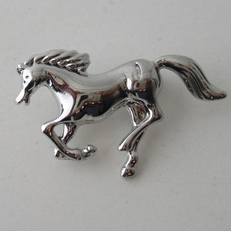 Pferd Brosche Metall versilbert