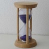 Sanduhr 3 Min. 9.3 cm Lila, Buchenholzrahmen rund