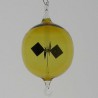 Glas Lichtmühle 60mm Kugel Öse & Haken gelb zum hängen