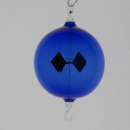 Glas Lichtmühle 80mm Kugel Öse & Haken blau Glas zum hängen