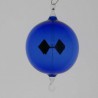 Glas Lichtmühle 80mm Kugel Öse & Haken blau Glas zum hängen