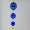 Glas Lichtmühle 80mm Kugel Öse & Haken blau Glas zum hängen