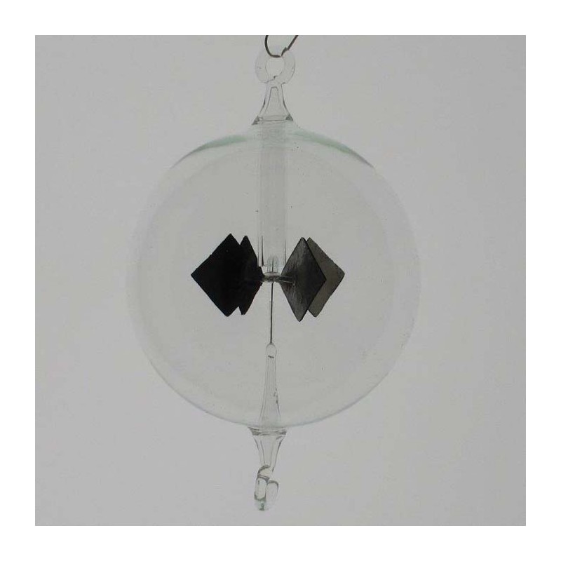 Glas Lichtmühle 80mm Kugel Öse & Haken Klarglas zum hängen