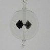 Glas Lichtmühle 80mm Kugel Öse & Haken Klarglas zum hängen