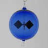 Glas Lichtmühle 100mm Kugel Öse & Haken Farbglas zum hängen