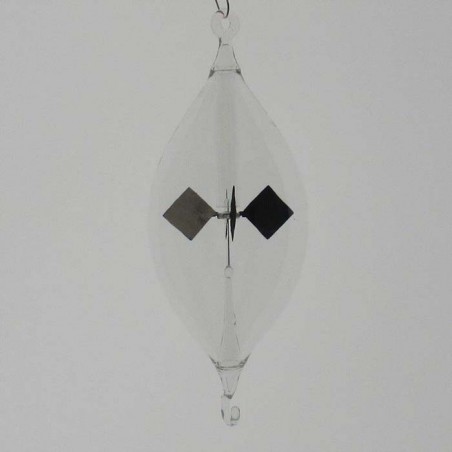 Glas Lichtmühle 60mm oval Öse & Haken Klarglas zum hängen