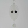 Glas Lichtmühle 90mm oval Öse & Haken Klarglas zum hängen