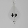 Glas Lichtmühle 60mm Tropfen Öse & Haken Klarglas