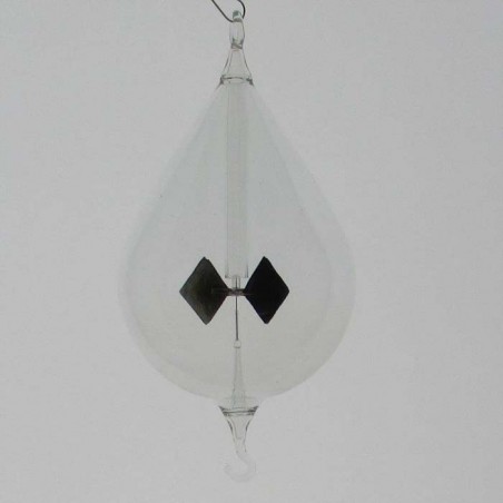 Glas Lichtmühle 80mm Tropfen Form Öse & Haken Klarglas zum hängen