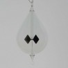 Glas Lichtmühle 80mm Tropfen Form Öse & Haken Klarglas zum hängen