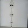 Glas Lichtmühle 90mm Tropfenform Öse & Haken Klarglas