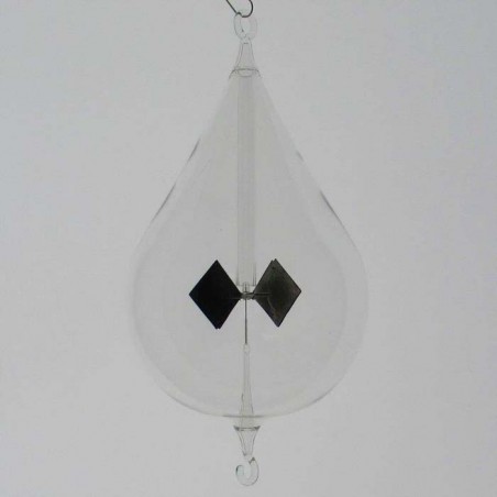Glas Lichtmühle 90mm Tropfenform Öse & Haken Klarglas