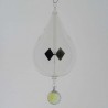 Glas Lichtmühle 90mm Tropfenform Öse & Haken Klarglas