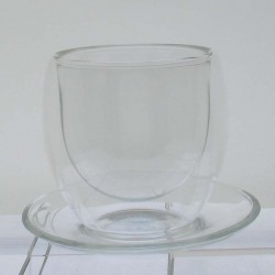 Glas Untertasse 12cm Borosilikatglas (-20 ℃-150 ℃) Für Tee Kaffee Gläser Tassen