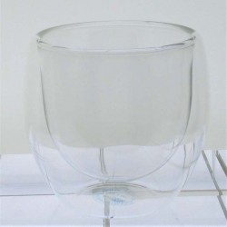 Isolierglas -080ml 6.5cm Doppel Wand Borosilikatglas Becher Hitze Beständig Tee Milch