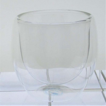 Isolierglas -080ml 6.5cm Doppel Wand Borosilikatglas Becher Hitze Beständig Tee Milch