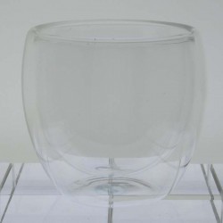 Isolierglas -150ml 8cm Doppel Wand Tasse , Isolierung Transparent, Borosilikatglas