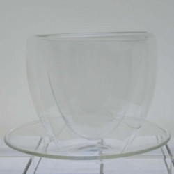 Isolierglas -150ml 8cm Doppel Wand Tasse , Isolierung Transparent, Borosilikatglas