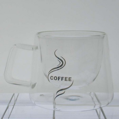 Isolierglas -200ml 10cm Doppel Wand Tasse Isolierung  Transparent