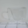 Isolierglas -200ml 9.5cm Doppel Wand Herz Getränke Becher Tasse Kreative Isolierung Drink Transparent