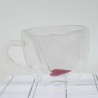 Isolierglas -200ml 9.5cm Doppel Wand Herz Getränke Becher Tasse Kreative Isolierung Drink Transparent