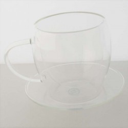 Isolierglas -200ml 9cm Doppel Wand Tasse Isolierung  Transparent