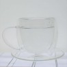 Isolierglas -200ml 9cm Doppel Wand Tasse Isolierung  Transparent