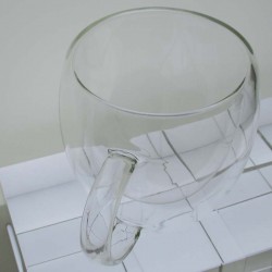 Isolierglas -200ml 9cm Doppel Wand Tasse Isolierung  Transparent
