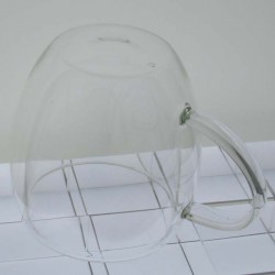Isolierglas -200ml 9cm Doppel Wand Tasse Isolierung  Transparent