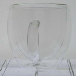 Isolierglas -200ml 9cm Doppel Wand Tasse Isolierung  Transparent